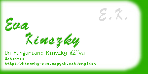 eva kinszky business card